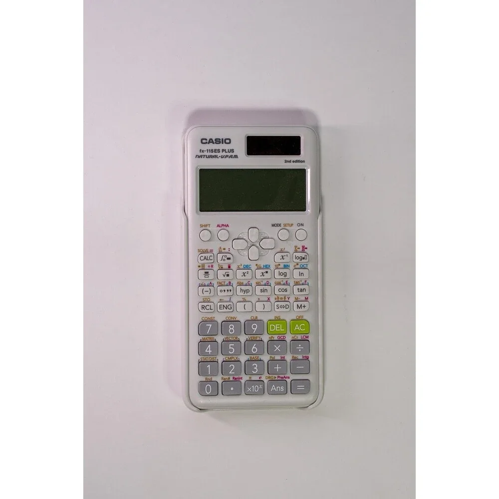 Casio Fx-115ES Plus 2nd Ed Scientific Calculator Solar Battery White Handheld